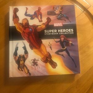 Marvel Super Heroes Storybook with Red and Yellow Highlights